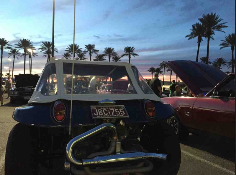 Sunset at the car show