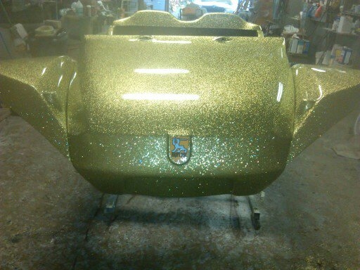 Front badge under clear