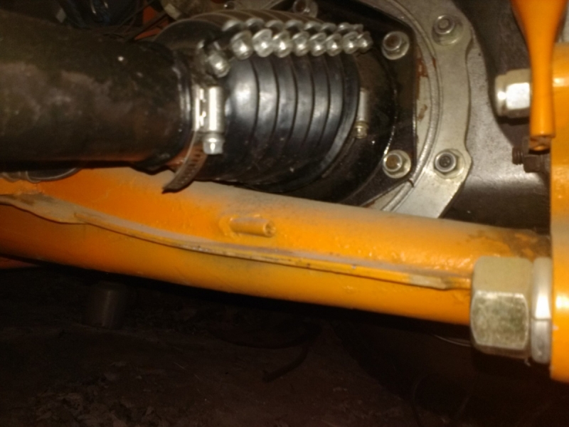 left side axle boot from rear