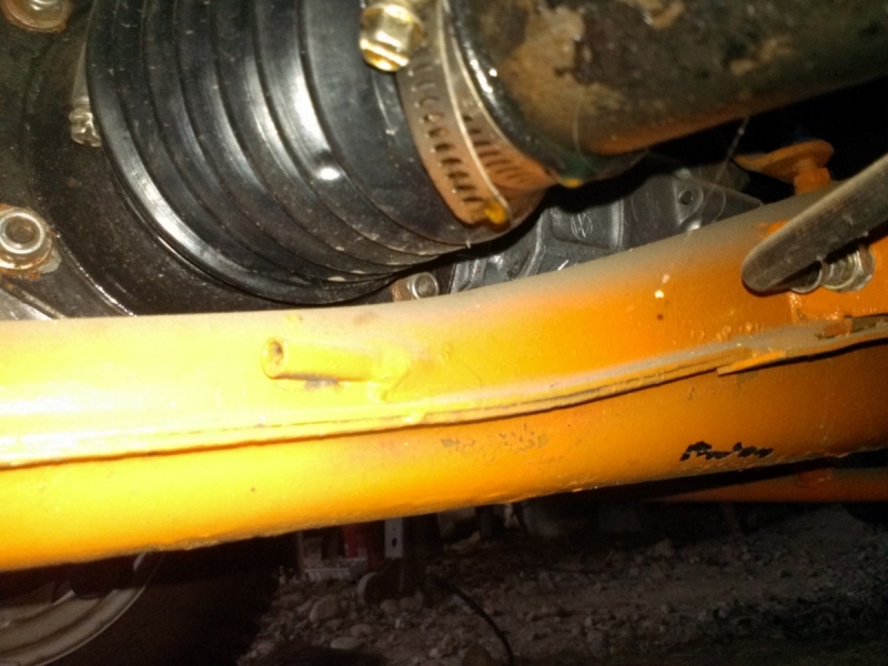 right side swing axle boot clearance to frame horn