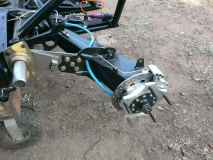 Jamar rear disc brake left side from side with bump stop circled