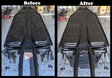 Undercarriage Raptorliner Before and After Side by Side 2