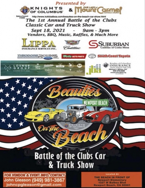 Knights Car Show in Newport Beach 9-18-21